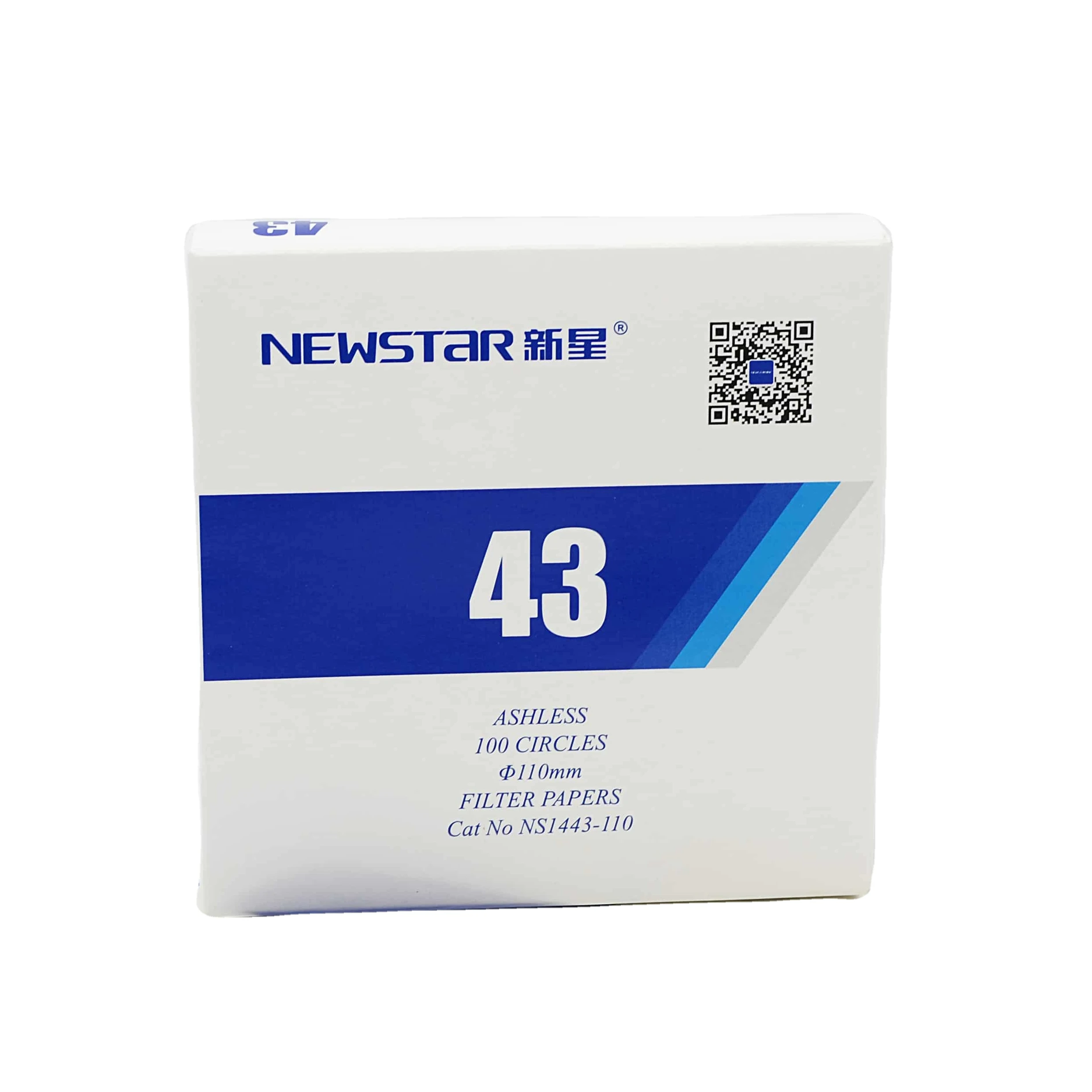 NEWSTAR  Ashless Filter Paper for Inorganic Analysis Medium-fast Speed Quantitative Filter Paper Grade 43 for lab funnel use