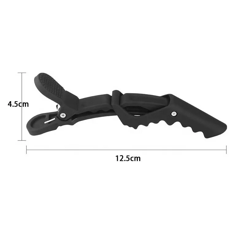 Profess Crocodile Black Hair Cutting Styling Clip Alligator Fixed Hair Clip