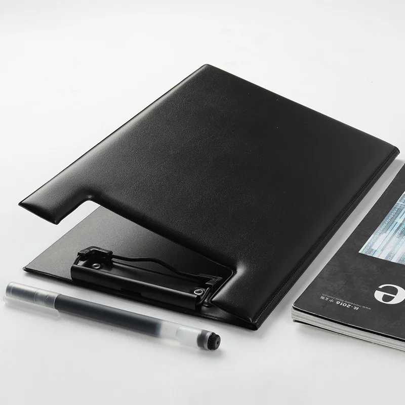 A5 Foldable Clipboards PU Leather Two-Fold Plate Padfolio Writing Board Waterproof Business File Folder For Office Information