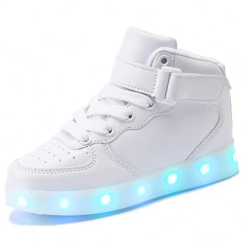 custom fashion led light skate shoes young boy girl dance sneakers