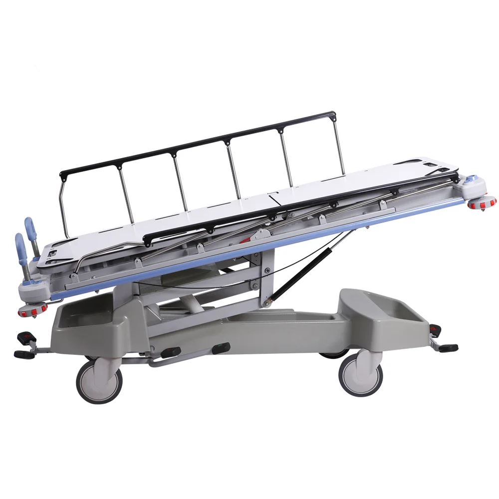 Hospital Patient Transfer Stretcher With Hydraulic System Used For Emergency Center