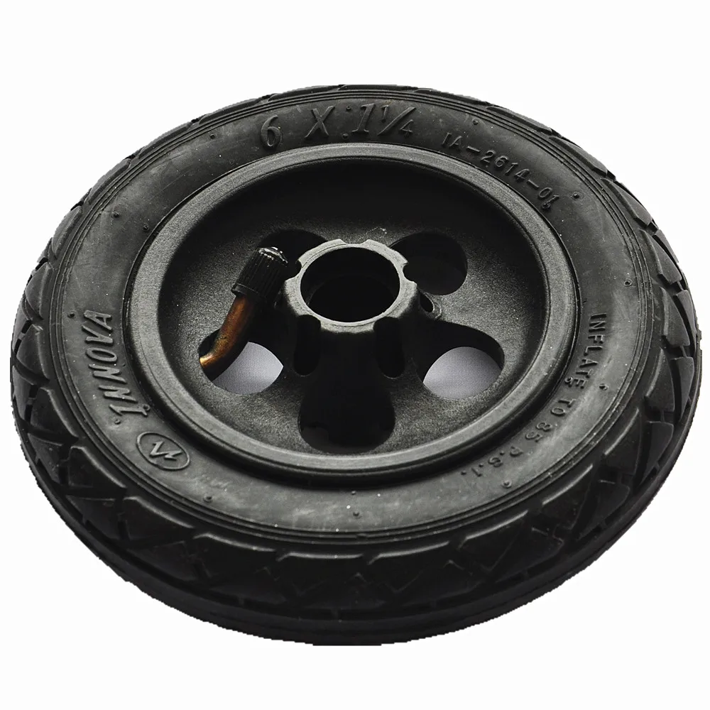 High Quality 6x1 1/4 inch Small Plastic Inflatable Rubber Skateboard Wheel