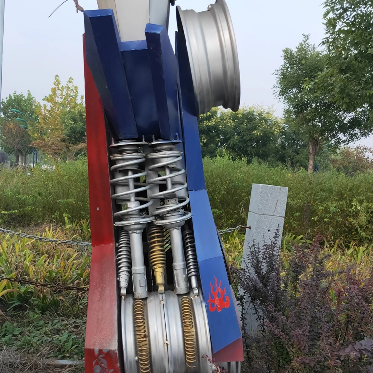 Movie-themed Custom Large Stainless Steel Transformer Metal Robot Statue Sculptures landscape