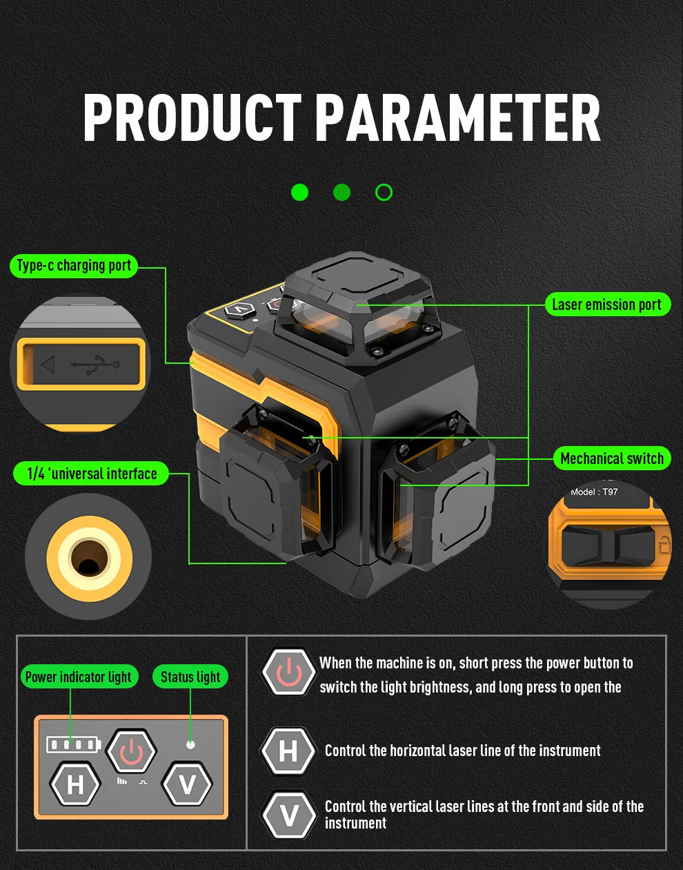 Norm 12 Line 3d Laser Level Self Leveling Tool 360 Degree Machine Tool Laser Leveler niveau laser 3d