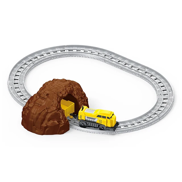 Electric Railway Toy Track Set Kids Plastic Race Train Set Tracks Rail Fast Speed Train Slot Toys