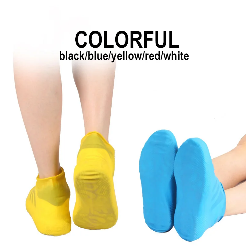 Hot-Sale Outdoor Unisex Rain Safety Boots Shoes Cover Anti-slip Latex Shoes Cover for children  Latex protective shoe cover