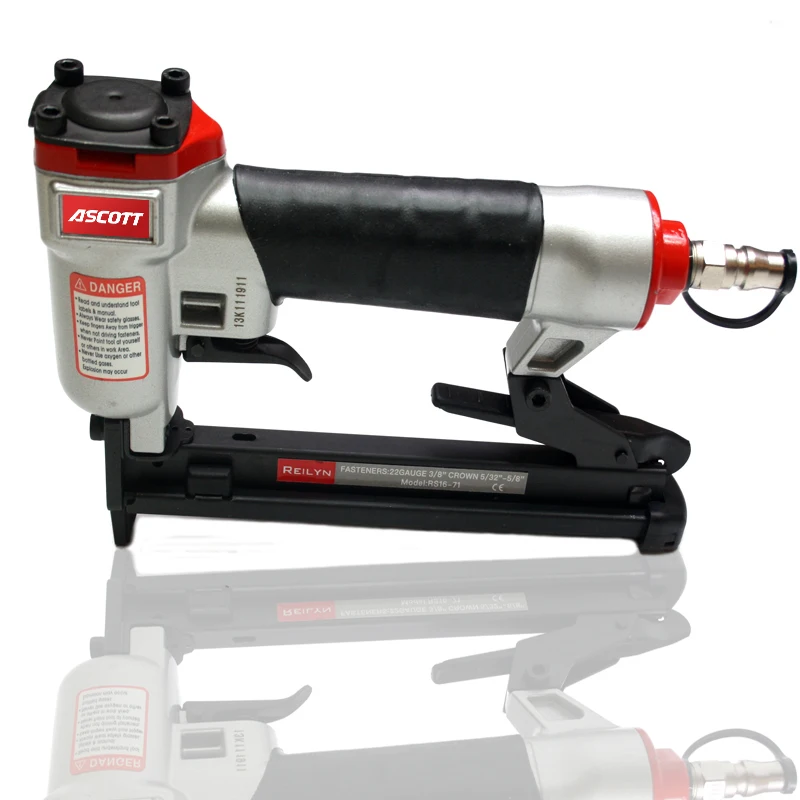 22 Gauge 71 Series Air Staple Gun1/4 Crown 4-16mm Pneumatic Stapler 7116  for Wood