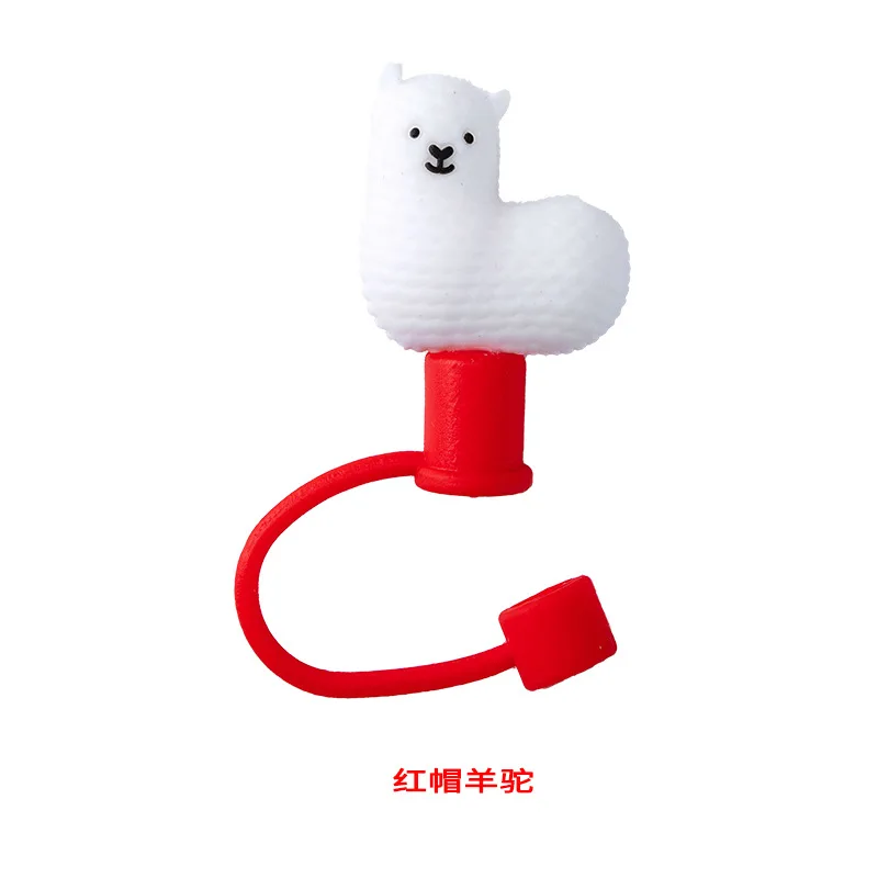 Christmas Silicone straw toppers for plastic and metal straw for skinny tumbler 20oz 30oz