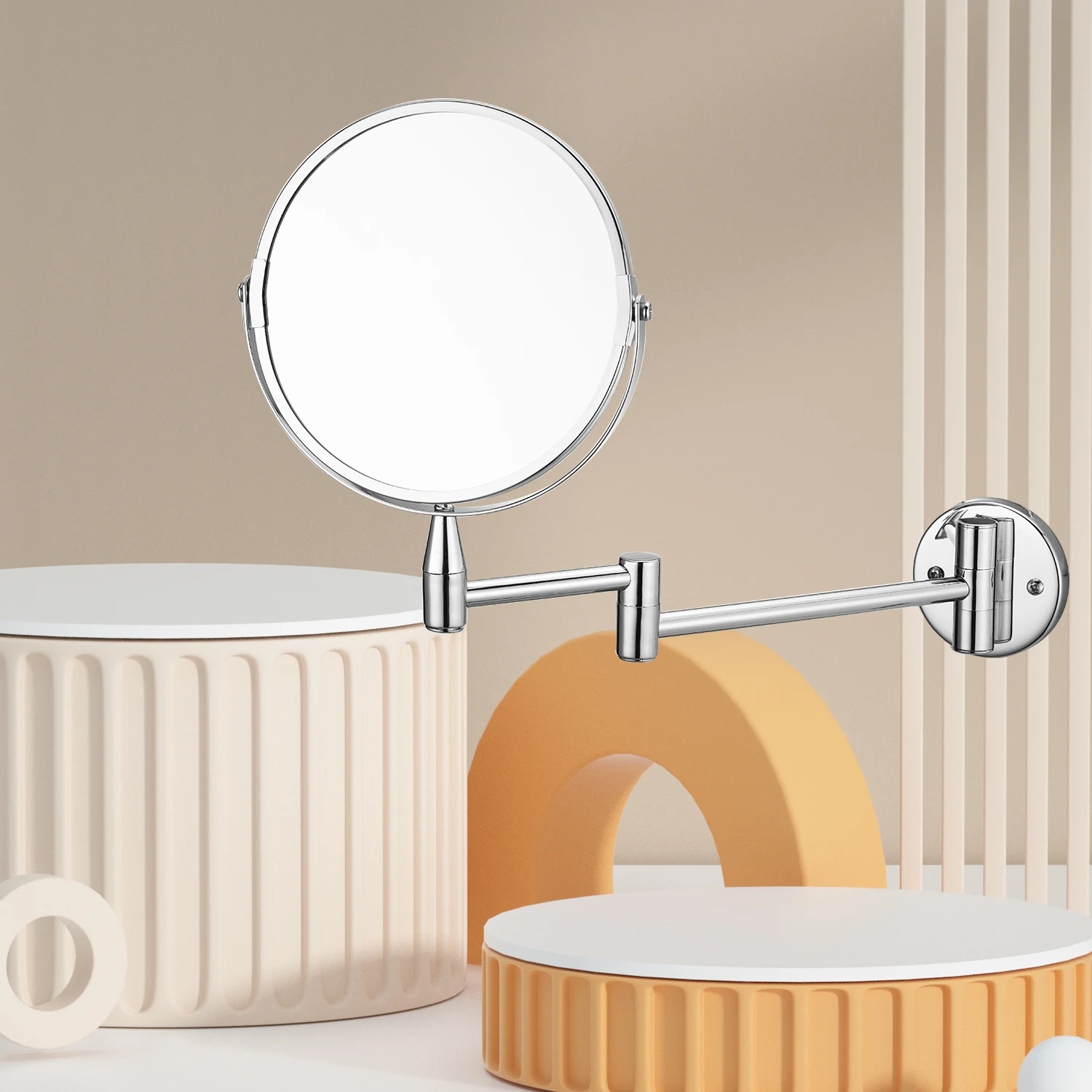 3x увеличительное зеркало домашнего использования для бритья 360 Вращающаяся ванной комнаты настенное профессиональное макияжа