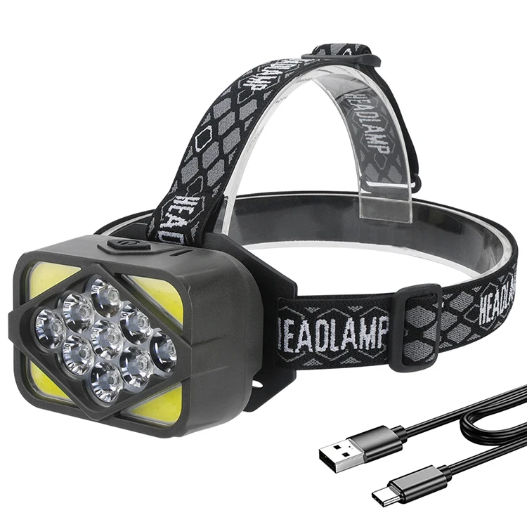 BORUiT 2000mAh 1350 Lumens Rechargeable Headlamp Super Bright Wide Beam LED Headlight Flashlight Headband
