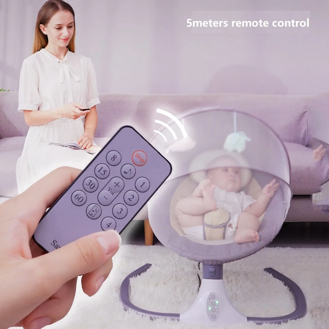 Hot Sale Electric Cradle Bed Baby Bed Newborn Sleeping Automatic Swing Crib Toys Indoor Baby Cradle Swing