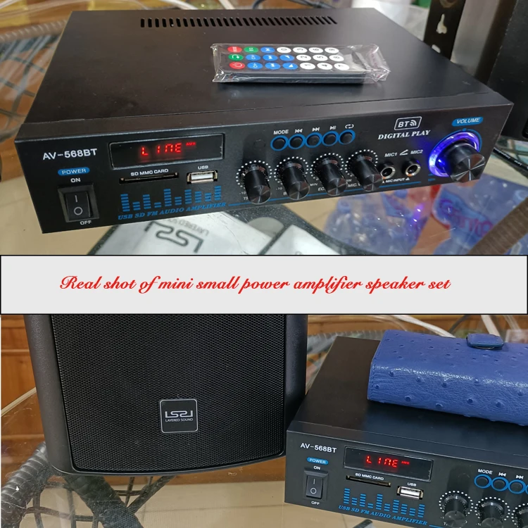 VA-568/MS50 pa outdoor audio in wall pa music speaker Home Theatre Audio System  Power Amplifier With Remote Control 5 inch set