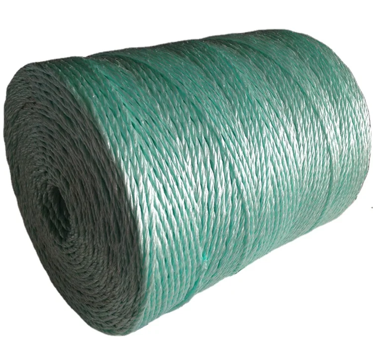 1-3mm PP split film packing baler twine spool agricultural baling twine twisted agriculture raffia baler twine