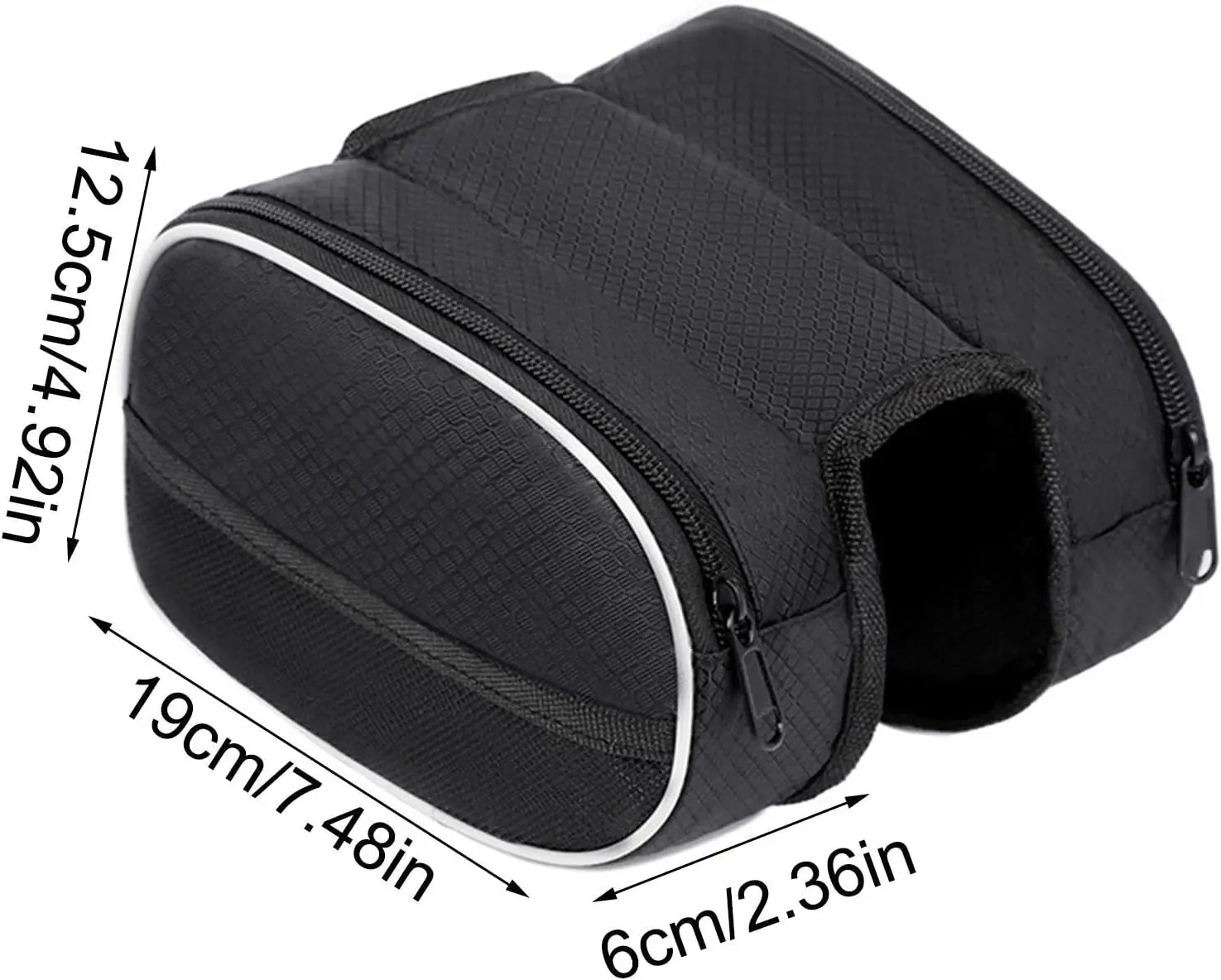 Custom Large PU Mountain bike front tube bag High capacity waterproof braided purse Waterproof bike tool accessories