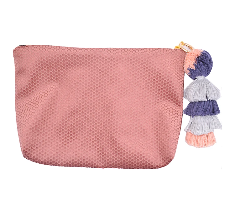 Four-tier tassel pompom key chain charm for handbag & Colorful daisy pompom keychain