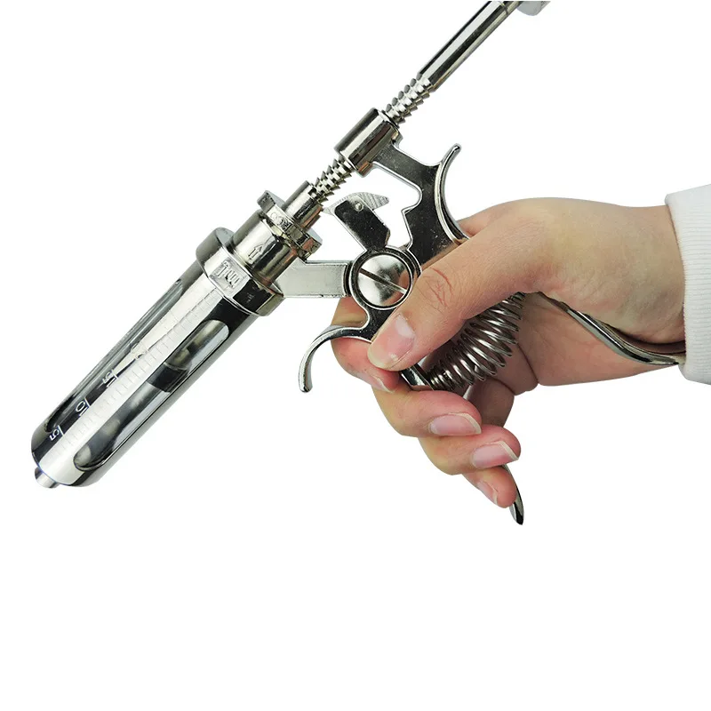 Leshy  veterinary medicine syringe Vaccine Metal Syringe Semi-Automatic Syringe filling machine