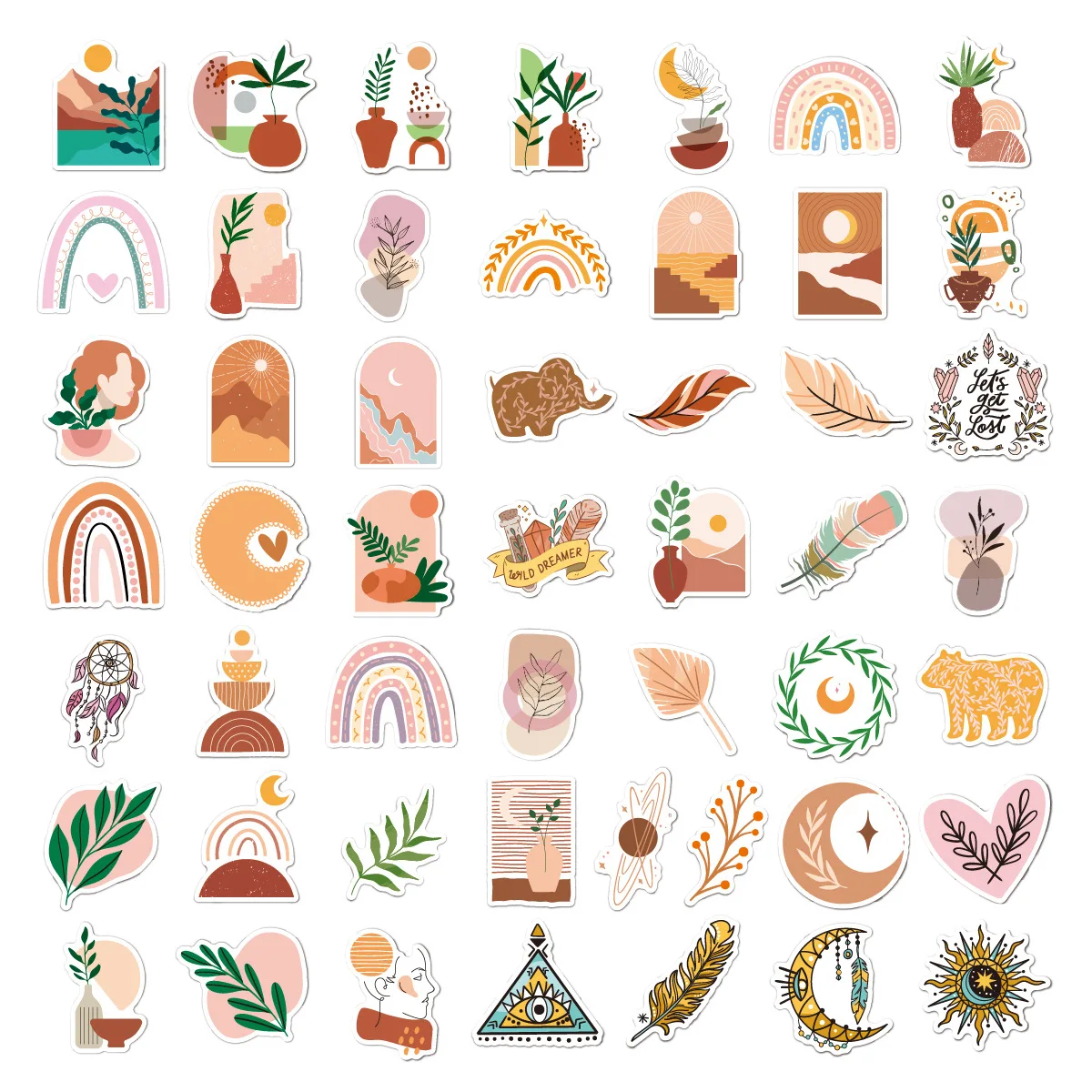 Waterproof 100pcs Adhesive Sticker Luggage Art Sticker for Children Wall Window Car Decorative