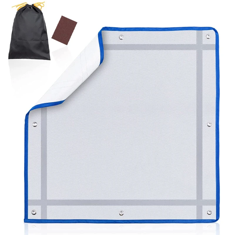 Outdoor Heat Reflective Fireproof BBQ Fiberglass Ember Mat Grill Fire Pit Mat