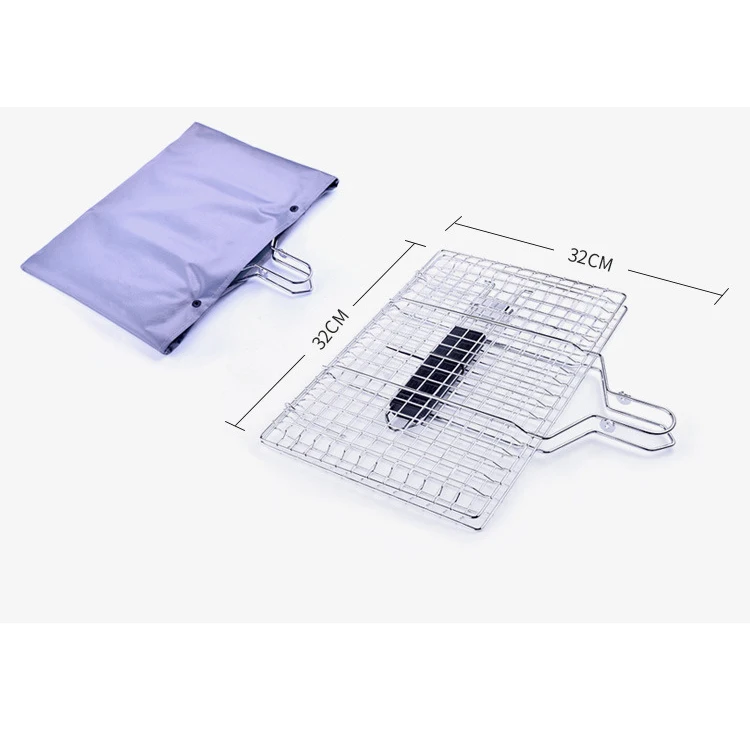 Bbq Netting Design Fish Barbecue Chrome Plated Front Big Rotisserie Grill Net