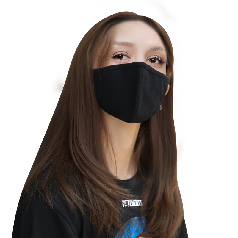 
manufacturer hot sale Out Door Adult Cotton washable Fashion face masks fabric Face cover black party protective mask 