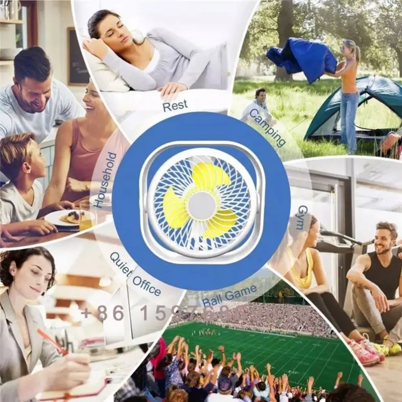 Portable Personal 360 Degree Rotatable Car Outdoor Travel 2000Mah Mini Desk Home Office Outdoor Desktop Fan