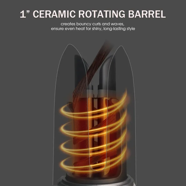 
Magic Rotating Spin LCD Automatic Hair Curler 