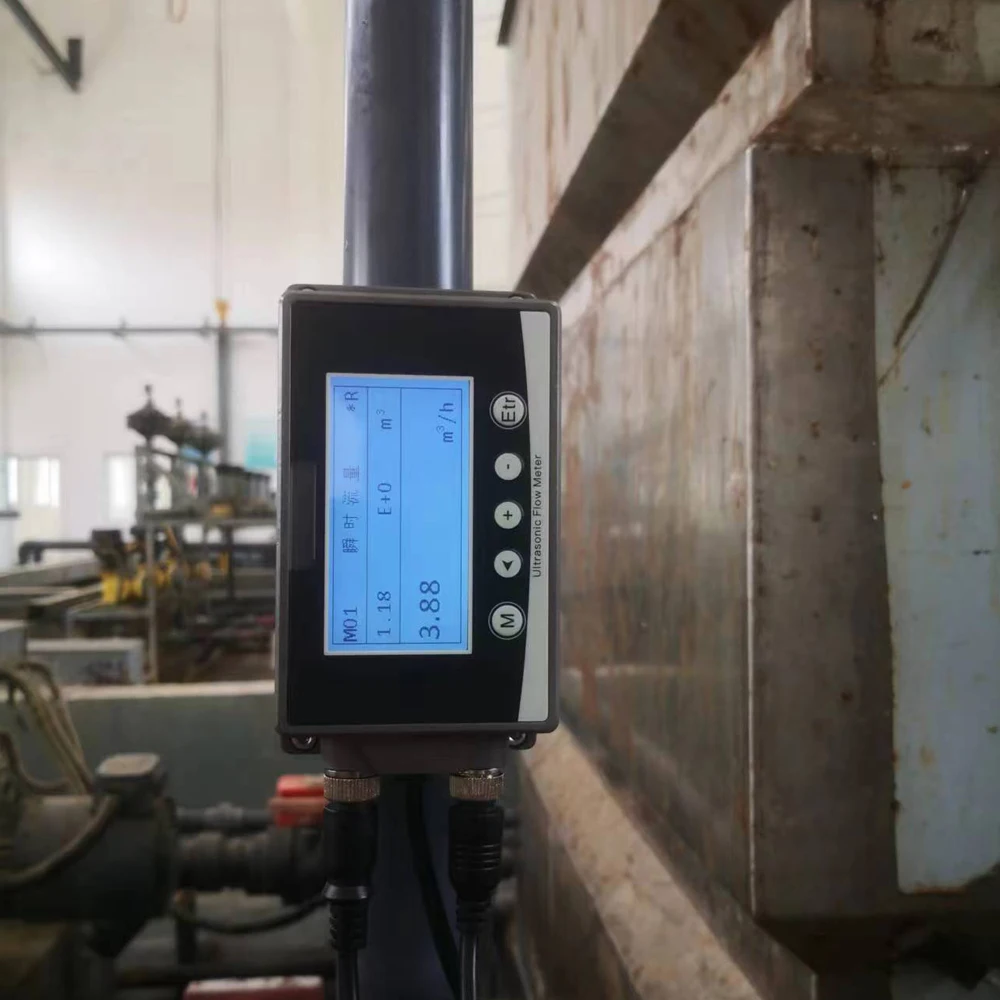 Shanghai CIXI 4-20mA RS485 External Card Flow Watch Snap Clamp On Ultrasonic Flow Meter Transducer Flowmeter