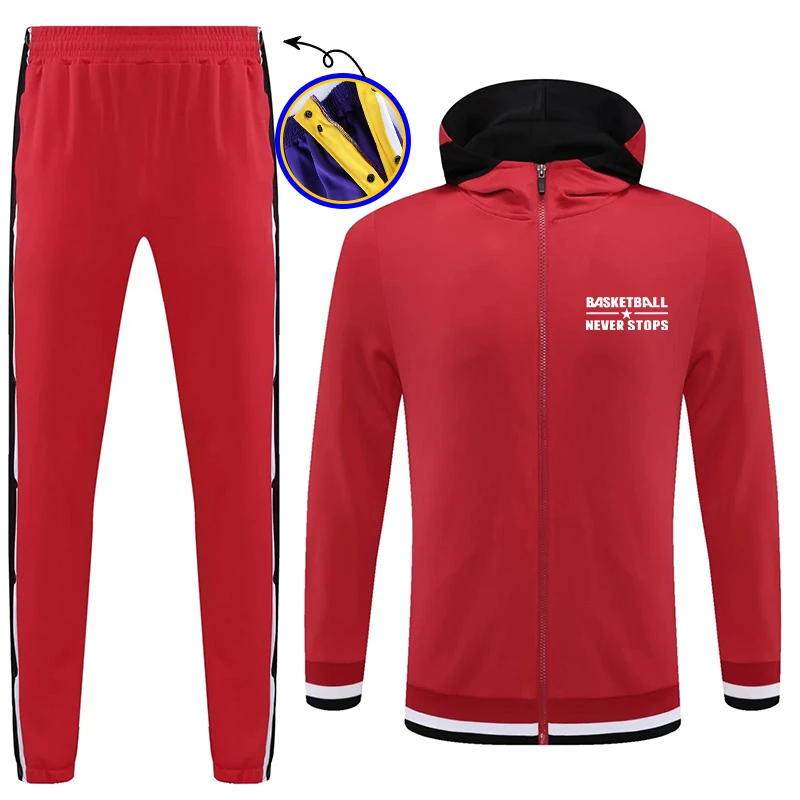 Custom Your Logo Soccer Suit Plus Size Polyester Mens Football Tracksuit football Jacket Training Wear
