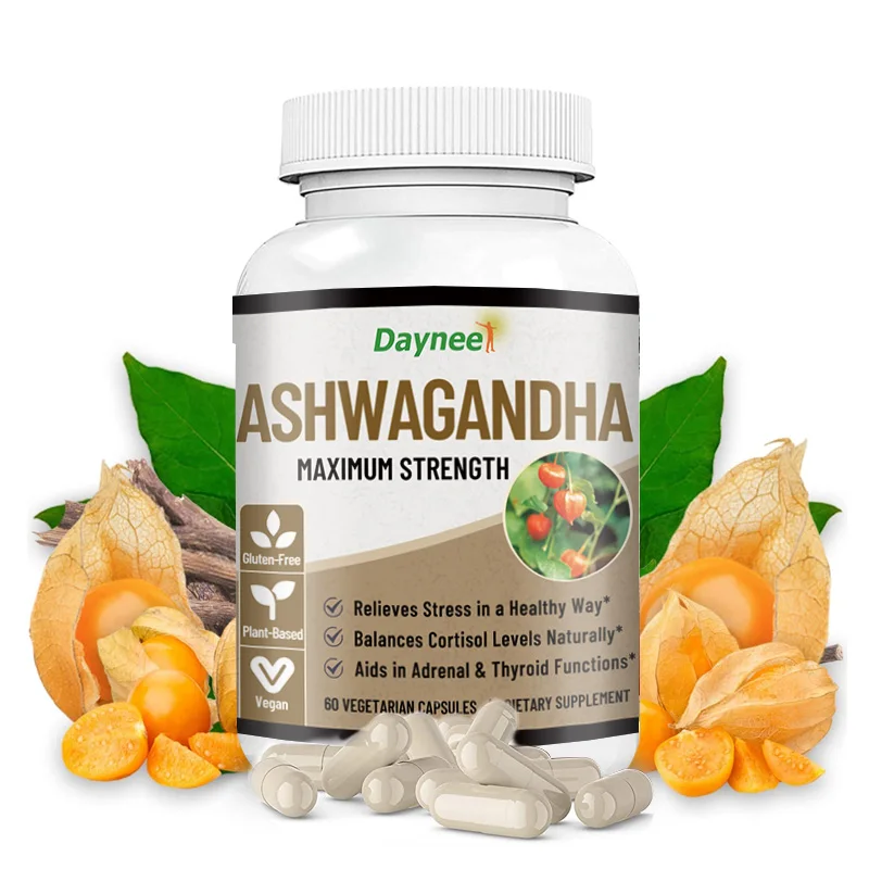 J3 Hot Sell Ashwagandha Capsules Dietary Supplements Improve Antioxidant Capacity and Enhance Immunity Promotes Quality Sleep