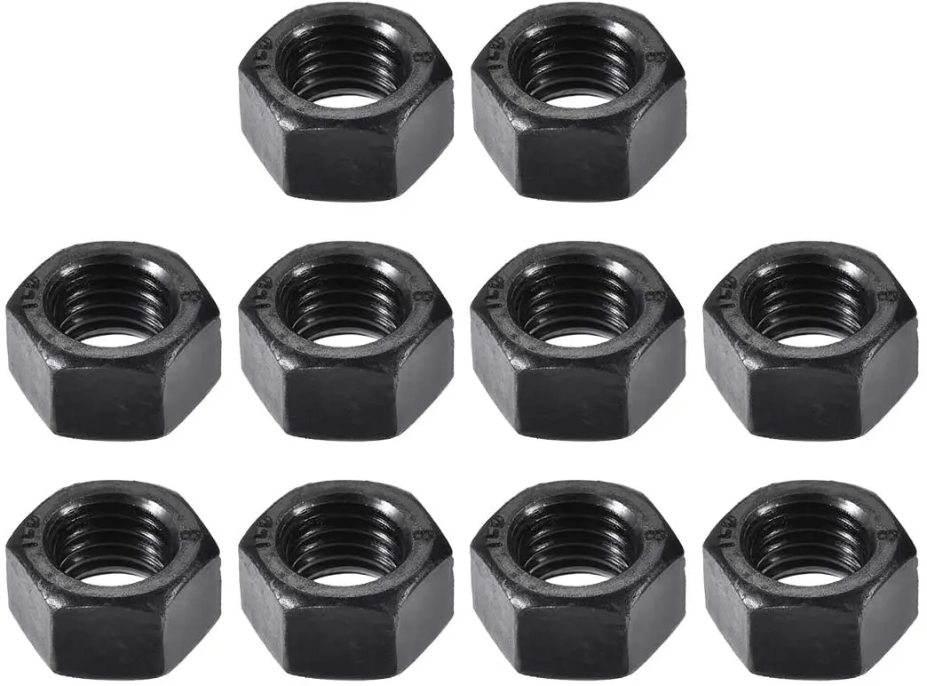 Hot Sale Carbon steel DIN934 Gr 4 8 10 12 Black Oxide Hexagon Hex Nuts In Stock