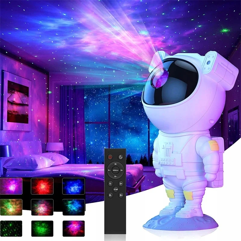Spaceman Astronaut Projector Lamp Atmosphere Night Light Nebula Starry Sky Star Projector for Bedroom Home Decor