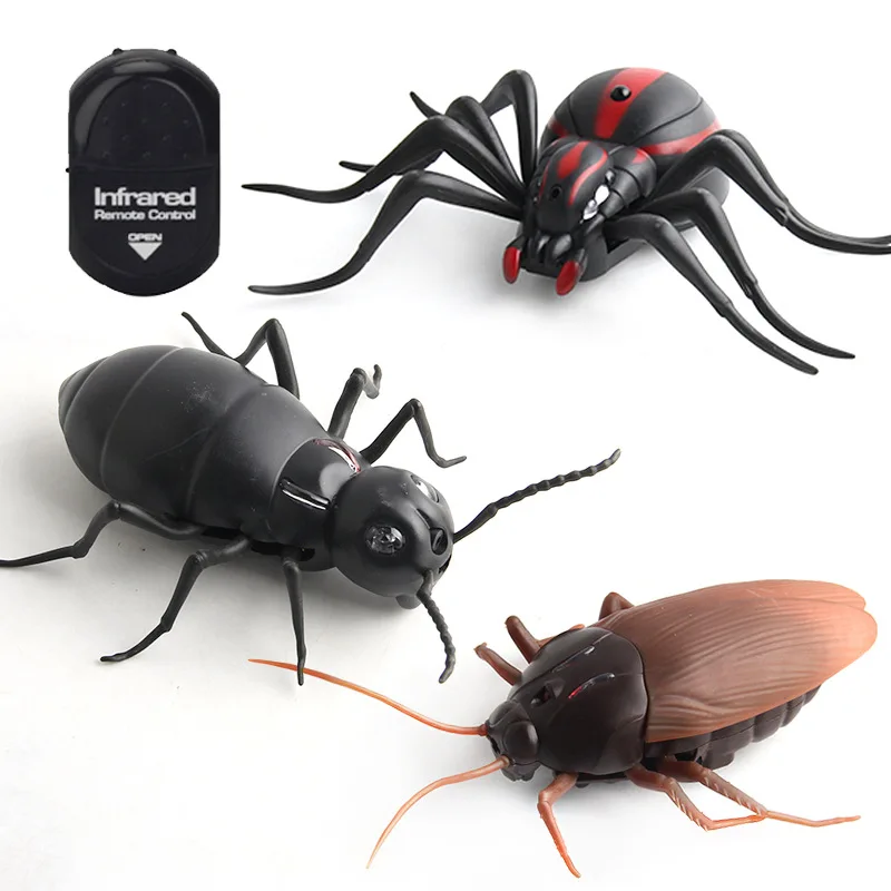 Kids Early Education Plastic Prank Joke Trickery Simulation Animal Model Infrared Remote Control Rc Spider Ant Insect Toy