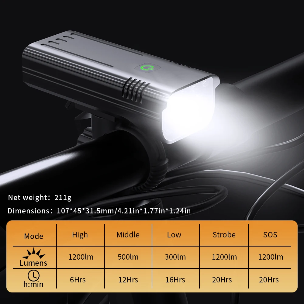 Huanuoda best rechargeable smart silicone waterproof super bright USB rechargeable road led bike front flash light