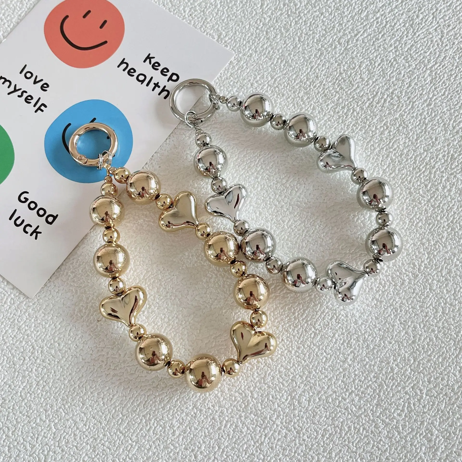 High-end fashion wrist strap creative mobile phone lanyard DIY chain hand-beaded mobile phone pendant