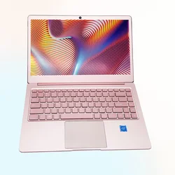 Customize 14 Inch Ultra Slim Cheap Laptop in Pink Color for Students Ultra Thin