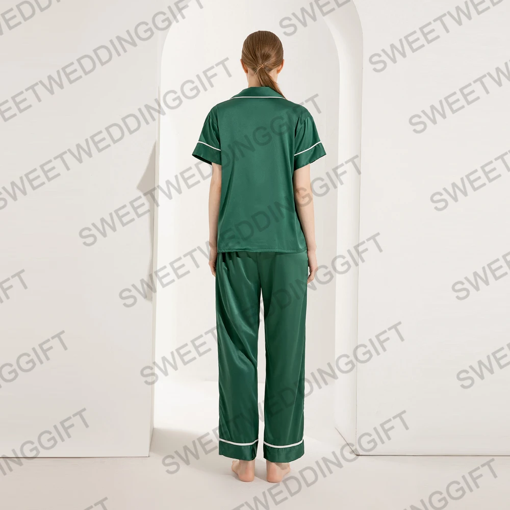 928 Short-Sleeve Pajama Sets Long Pants Homewear Nightgown