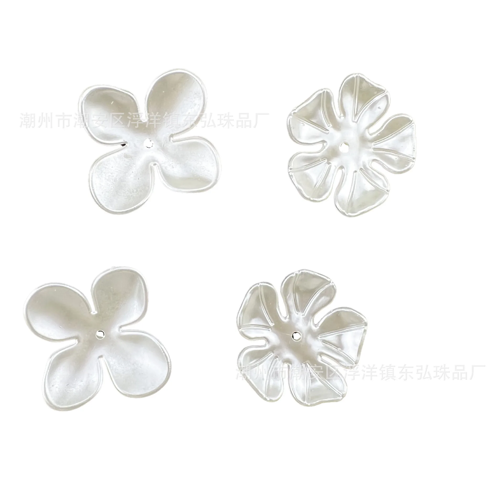 donghong handmade DIY magnolia flower bouquet material loose beads four-leaf petals braided beading simulation of hand-