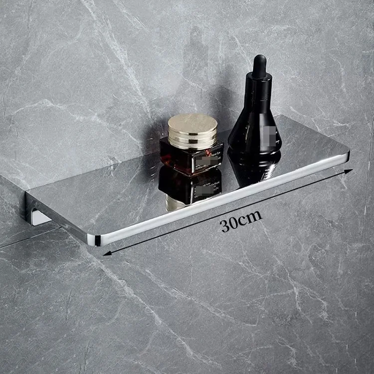 Luxury Hotel Polish Gold Marble Bathroom Shelves Organizer Wall Mounted Shower Shelves