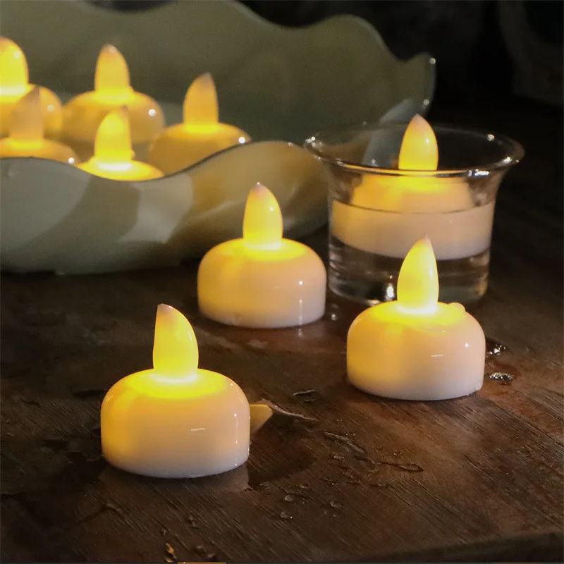 Wholesale Multicolor Magic Deco Waterproof Flameless Floating Led Electronic Candle Lamp Water Floating Candles
