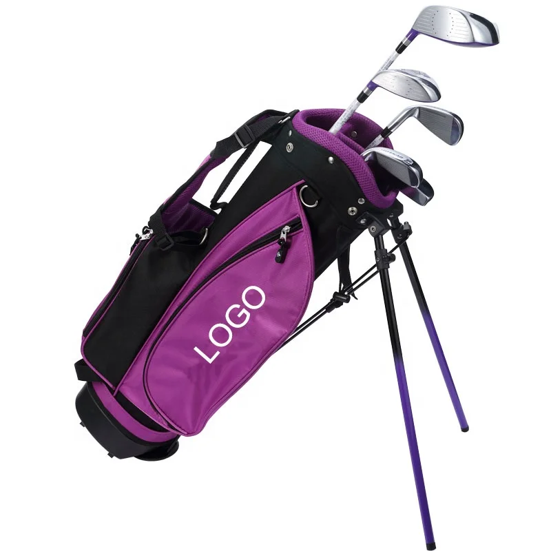 Junior 5 Piece Purple Complete Golf Club Sets for Kids