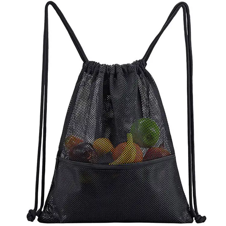 Light Reusable fruit bag produce vegetable produce bag RPET Polyester mesh bags
