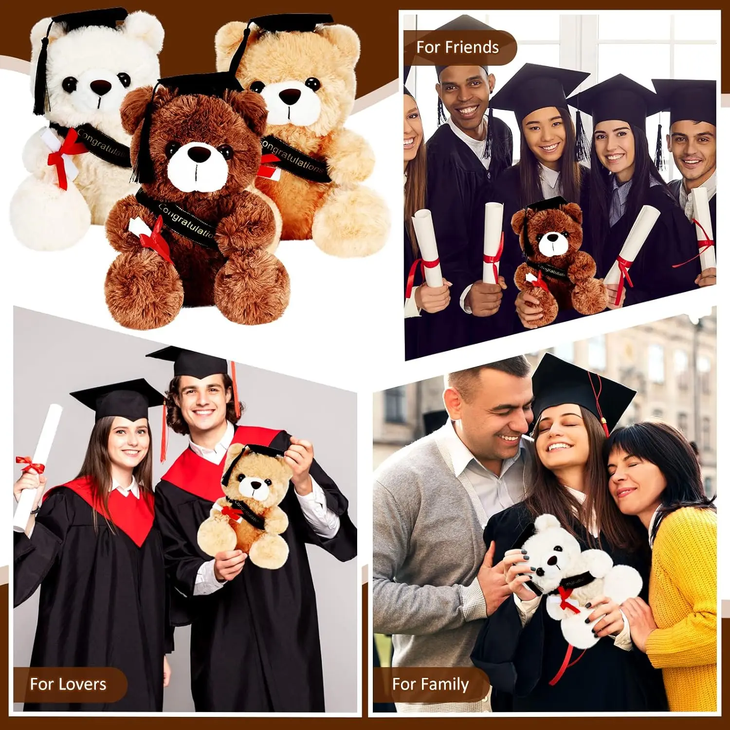 Creative Plush Dolls High Quality Stuffed & Plush Poys Handsome Bear With Soft Cute Baby Teddy Bear stuffed animal Plush Toy