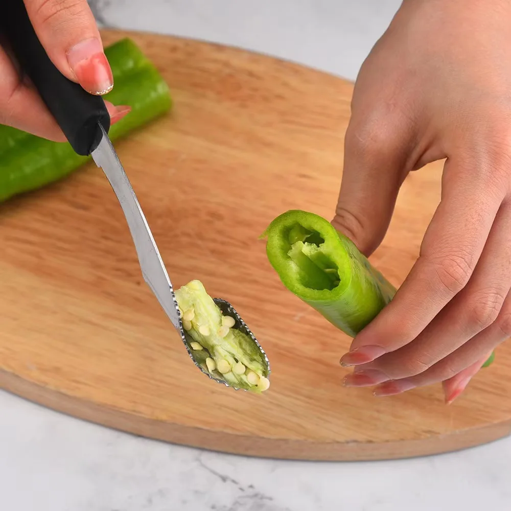 Pepper Corer Stainless Steel Chili Corer Remover Pepper Pepper Cutter Corer Slicer Tomato Fruit Kitchen Tools