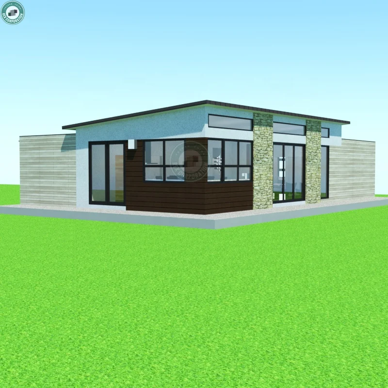 117sqm US Standard Container House Turnkey 4 Bedroom Container Home Prefabricated Wood Cladded House