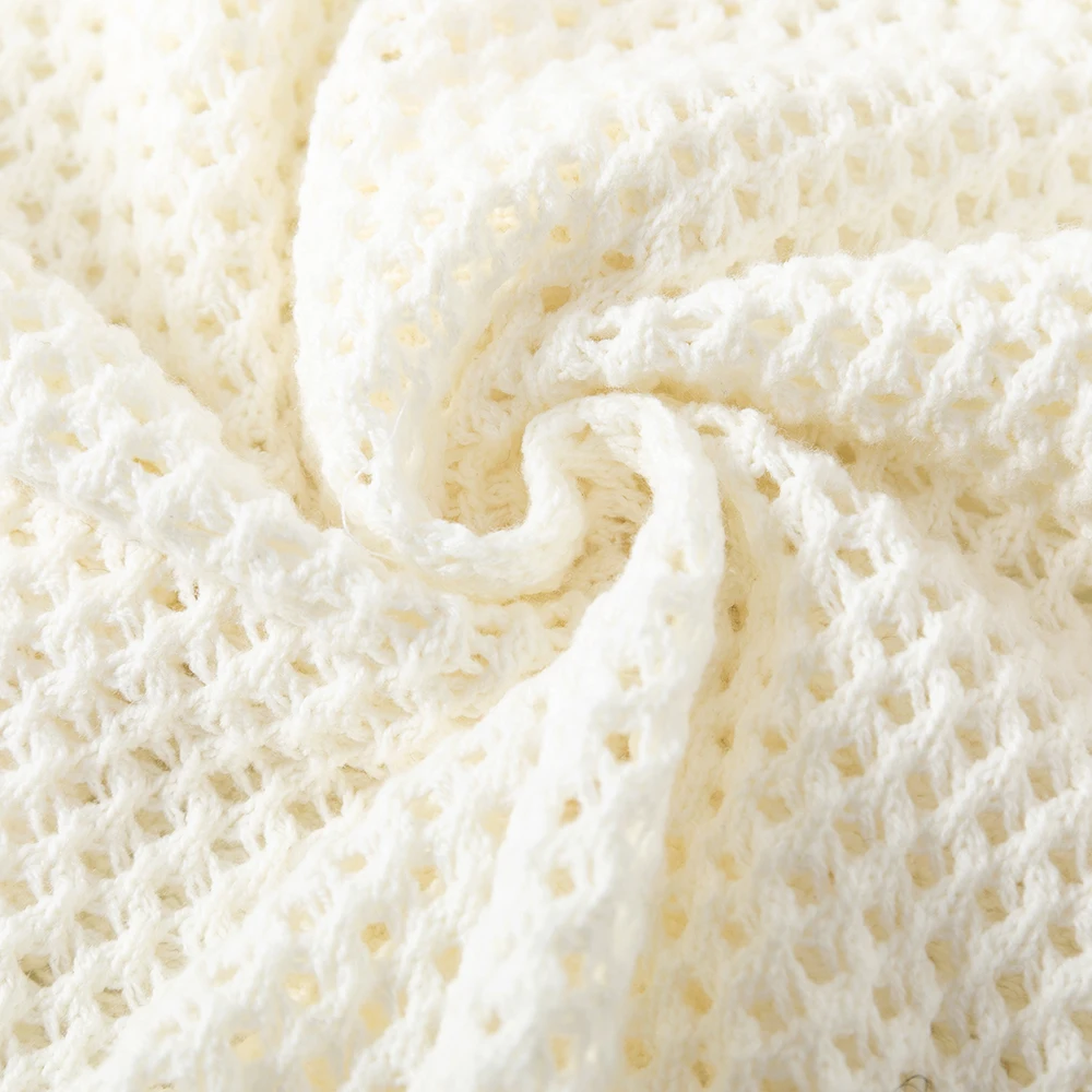 Custom men knit sweater shirt summer Hollow Out cardigan knitwear short Sleeve V-neck knitted sweater polo shirt for men