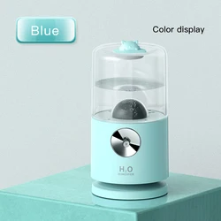 Mini Rechargeable Projection Rotation Air Humidifier With Colored Lights For Office And Bedroom