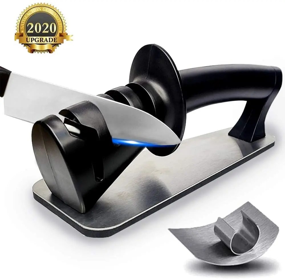 Kitchen Knife & Scissor Sharpener Manual 4 in 1 3 Stage Diamond Coated Pull Through Multi Tool knife sharpener