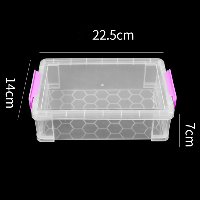NISEVEN Wholesale Large Capacity Crayon Box Stackable Brush Painting Pencils Plastic Storage Box Dustproof Pencil Box with Lids