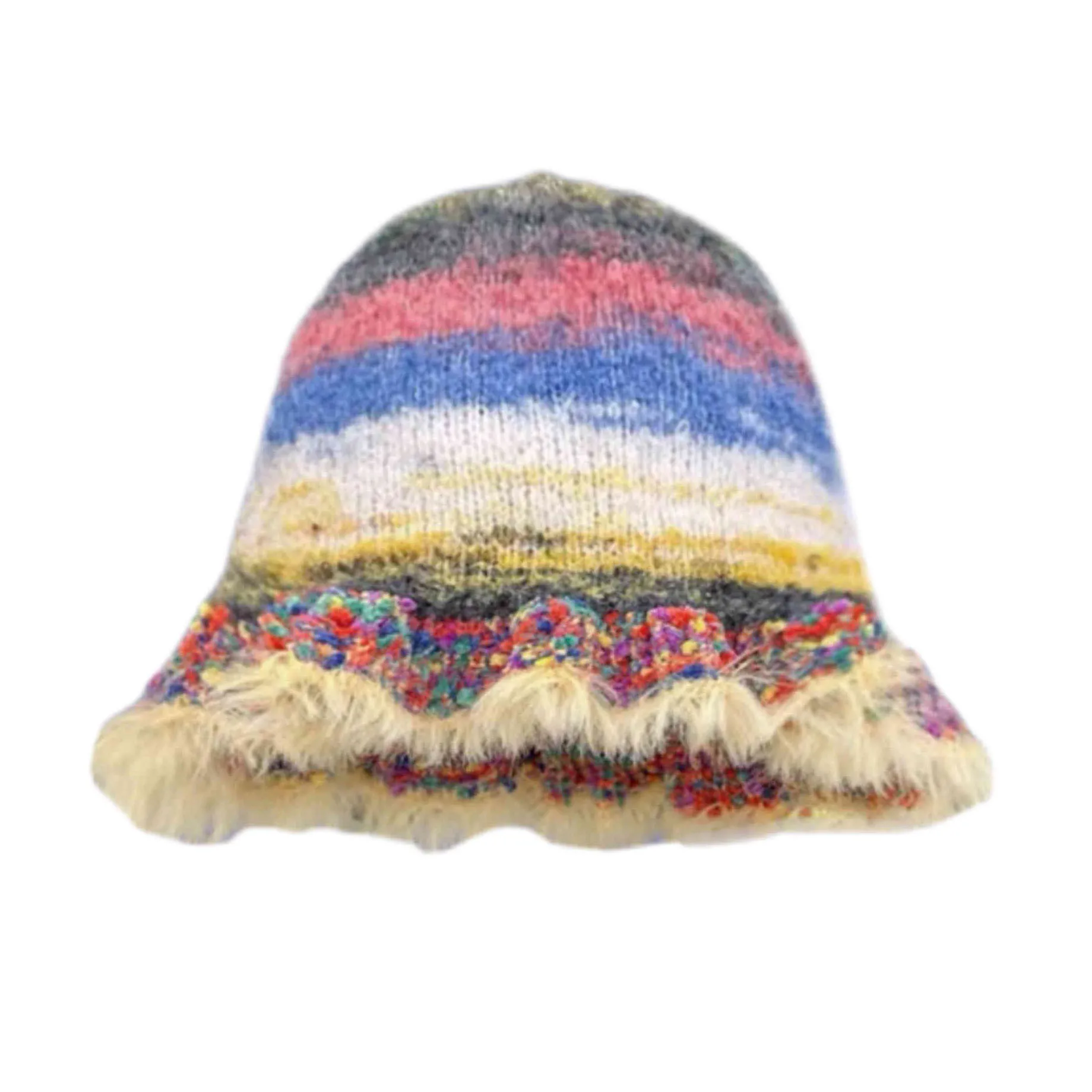 Оптовая продажа Модная вязаная шапка ручной работы с цветами зимняя женская