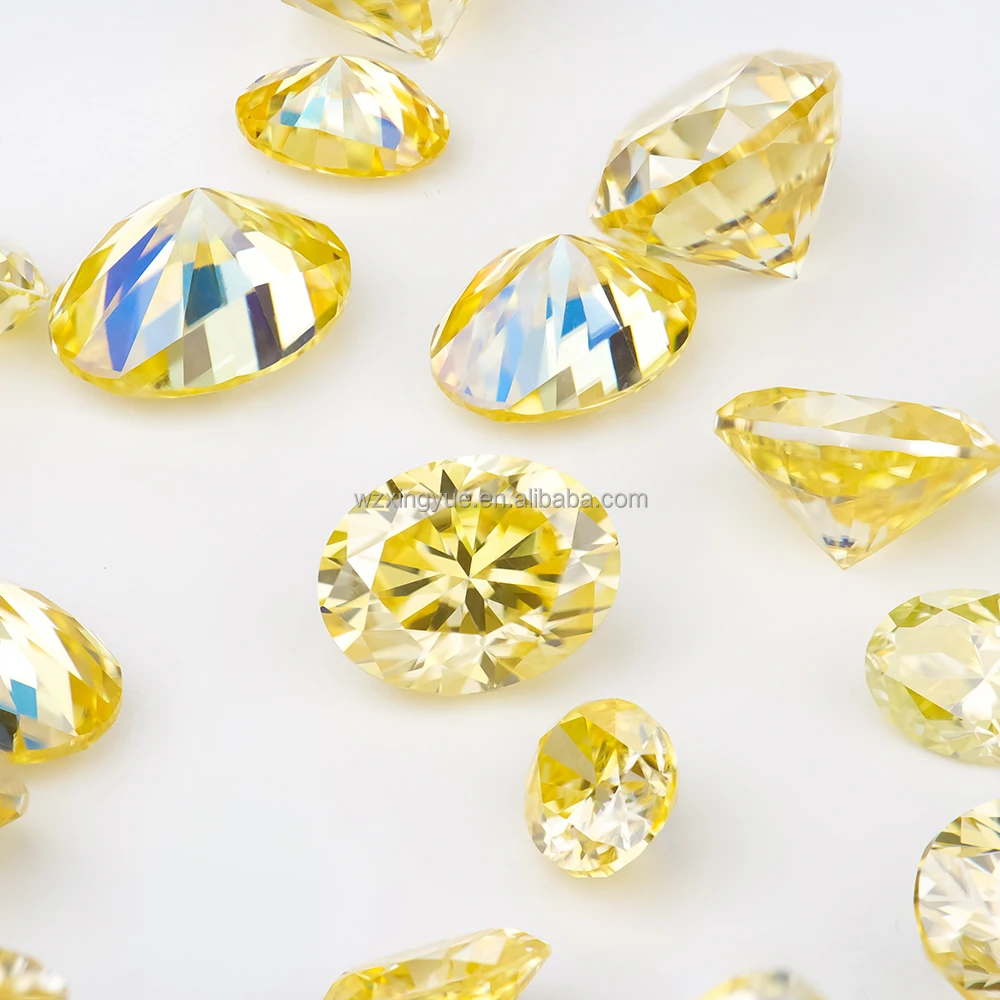 Gemstone Loose  High Quality  Moissanite colorful moissanite Oval Shape moissanite with GRA Certificate Factory Price